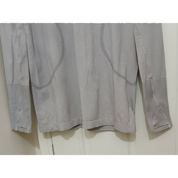 Lululemon women size 12 swiftly tech 2.0 longsleeve run shirt black white - Picture 3 of 5